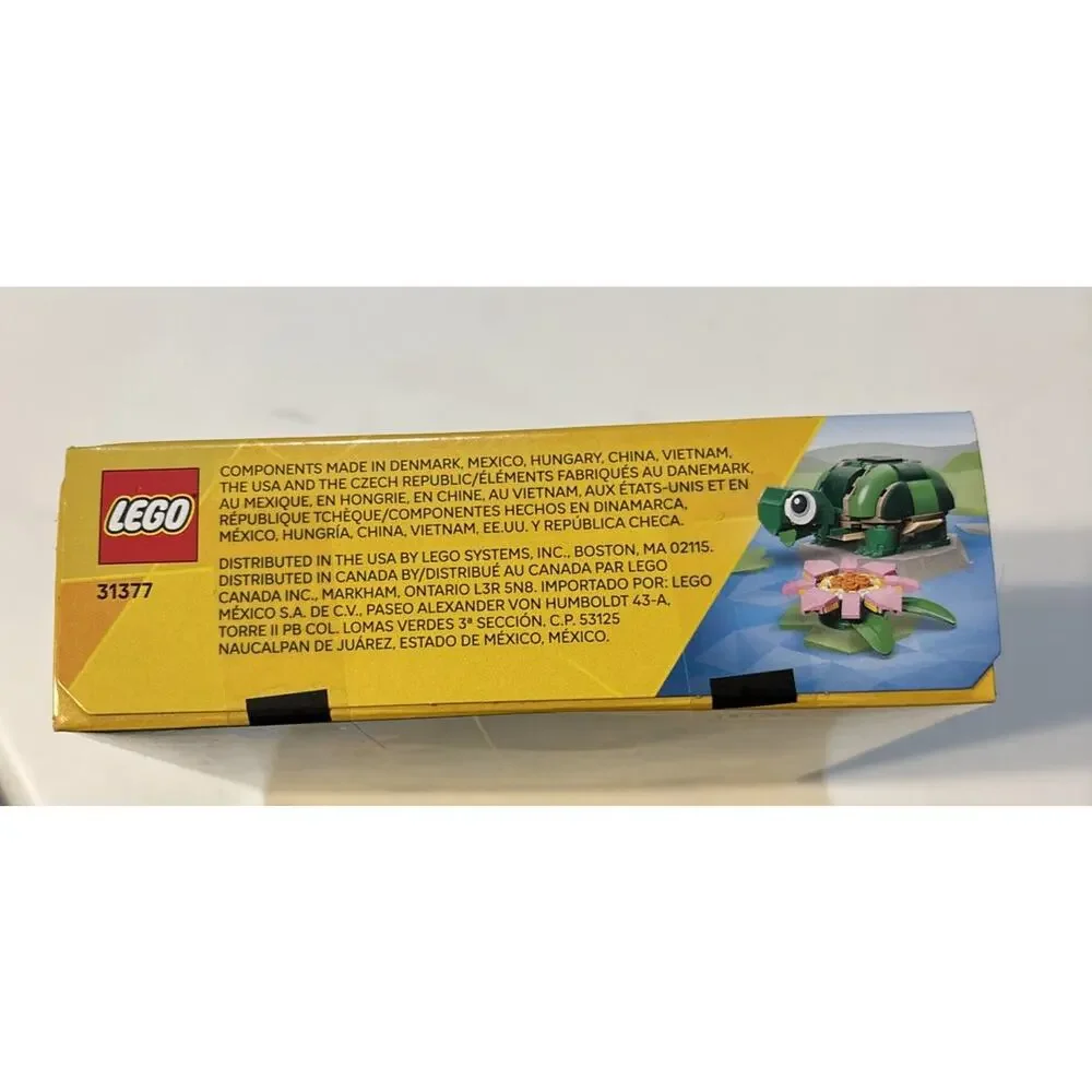Lego Creator 3 In 1 Turtle With A Water Lily 31377 NIB 124 Pieces
